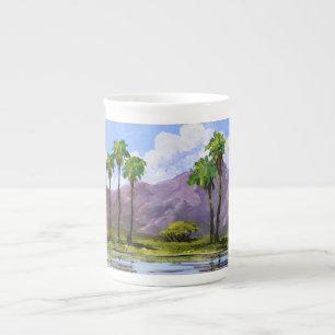Taza de la porcelana de hueso de Palm Desert