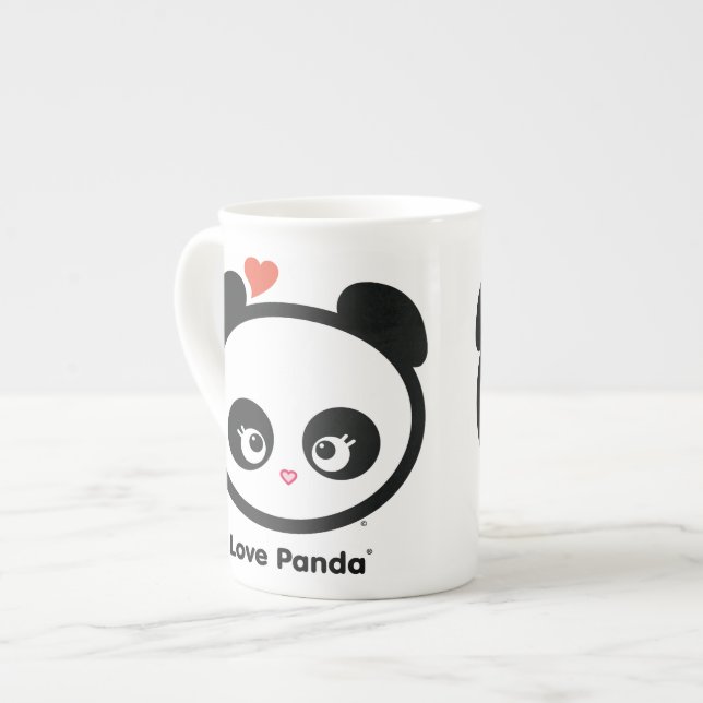 Taza de la porcelana de hueso de Panda® del amor (Izquierda)