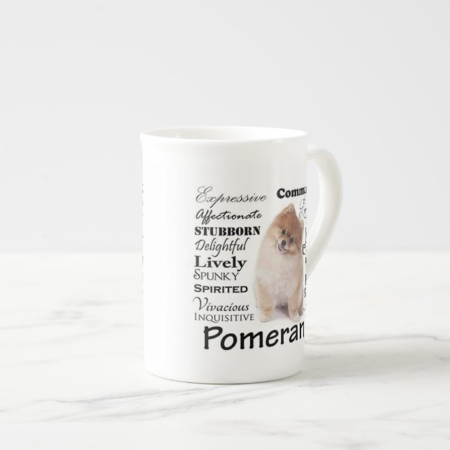 Taza de la porcelana de hueso de Pomeranian (Derecha)
