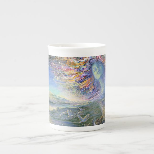 Taza de la porcelana de hueso de "Starscape" (Frente)