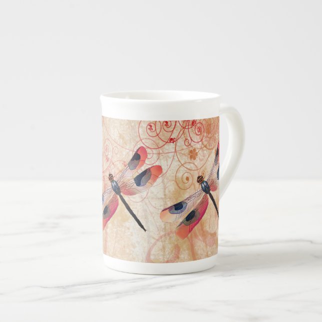 Taza de la porcelana de hueso del Flourish de la (Derecha)