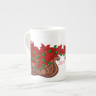 Taza de la porcelana de hueso del trineo del