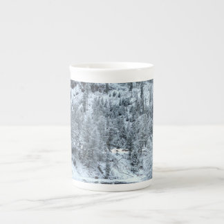 Taza de la porcelana de hueso - "día de invierno
