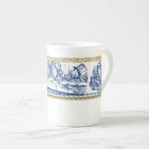 Taza de la porcelana de hueso - país de las