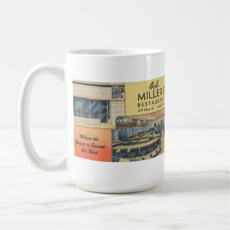 Taza de la postal de la ruta 66 del restaurante de