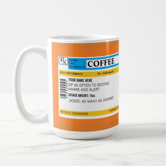 Taza de la prescripción del café (Izquierda)