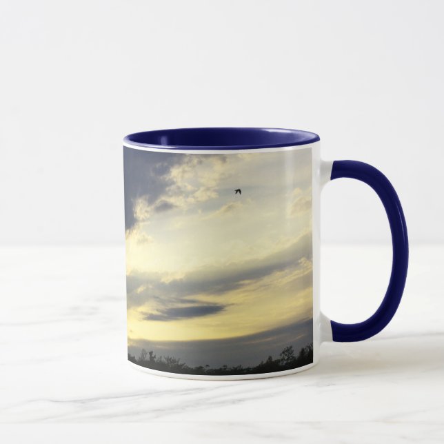 Taza de la puesta del sol