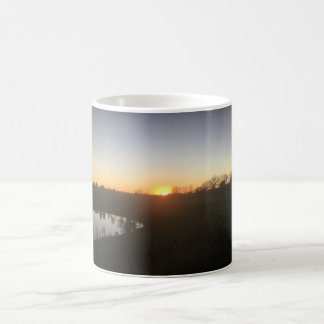Taza de la puesta del sol