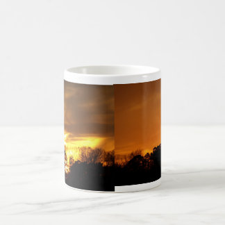 Taza de la puesta del sol