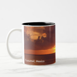 Taza de la puesta del sol
