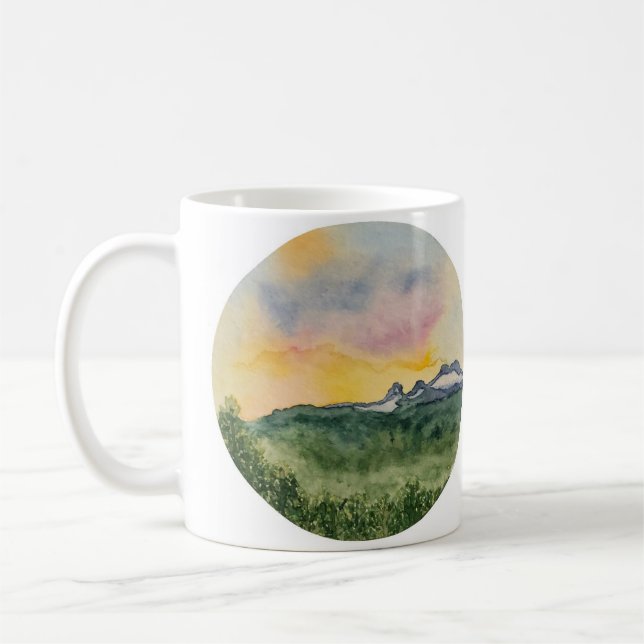 Taza de la puesta del sol de la montaña (Izquierda)