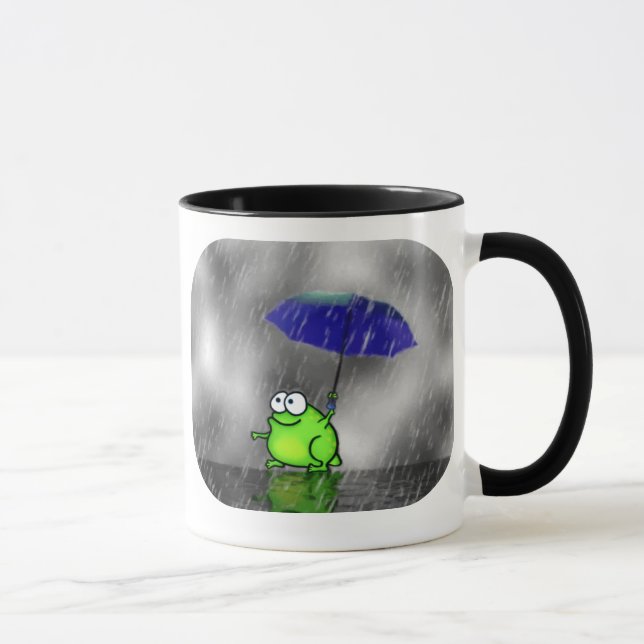 Taza de la rana del día lluvioso (Derecha)