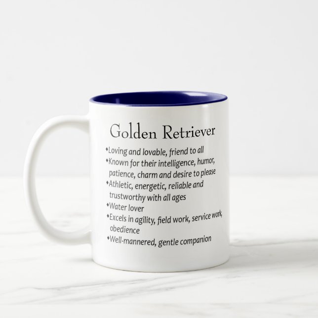 Taza de la raza del perro del golden retriever (Izquierda)