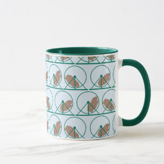 Taza de la rueda del hámster (verde)