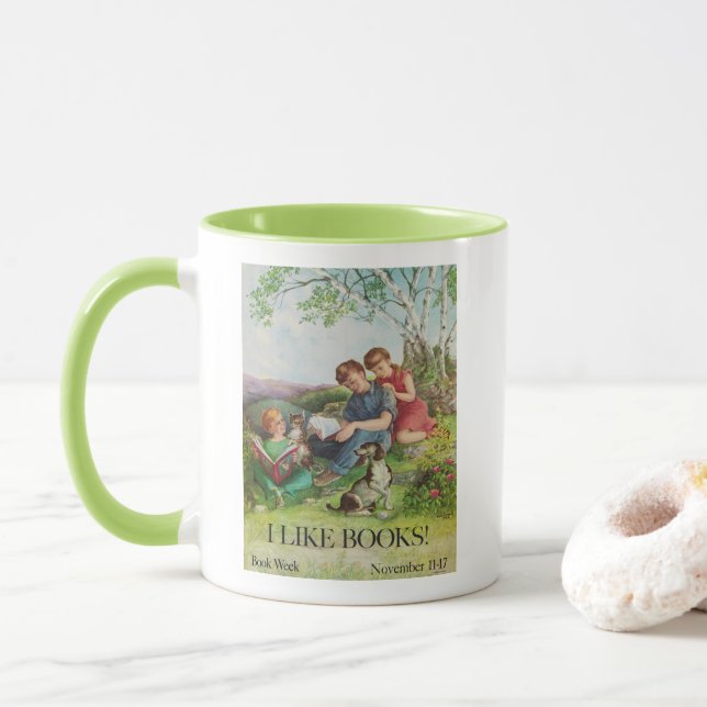 Taza de la semana del libro de 1962 niños (Con donut)
