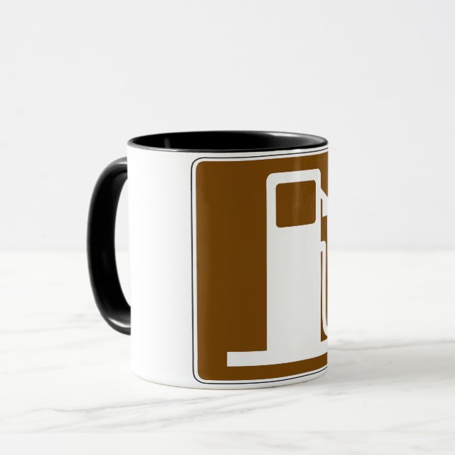 Taza de la señal de tráfico de la gasolina (Anverso izquierdo)