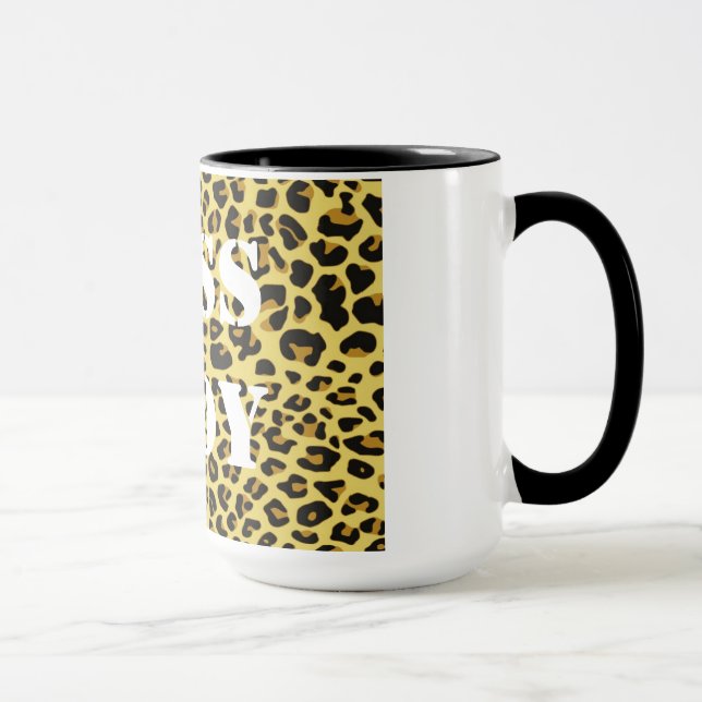 Taza de la señora estampado leopardo de Boss (Derecha)