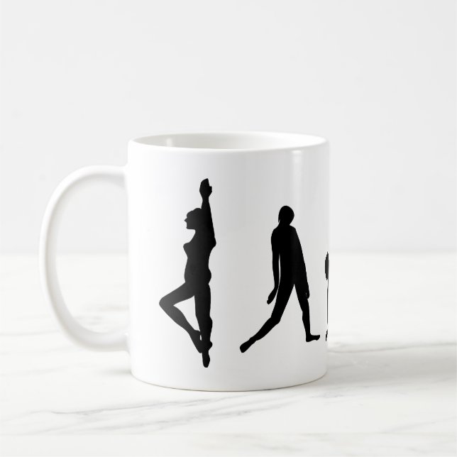 Taza de la silueta del baile de la danza (Izquierda)