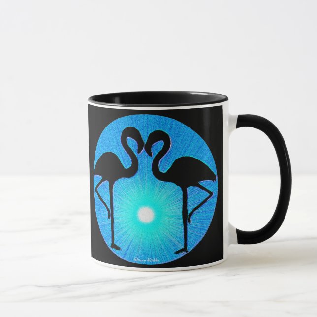 Taza de la silueta del flamenco (Derecha)