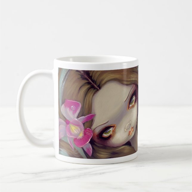 Taza "de la sirena delicada de la orquídea" (Izquierda)