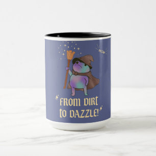 Taza De la suciedad al brillo Sombrero de bruja de rana