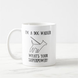 Taza de la superpotencia del caminante del perro