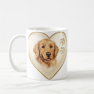 Taza de la taza de café del perro del golden