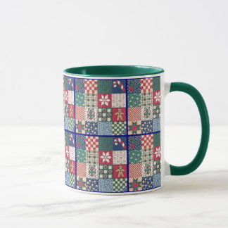 Taza de la taza del edredón de remiendo del país