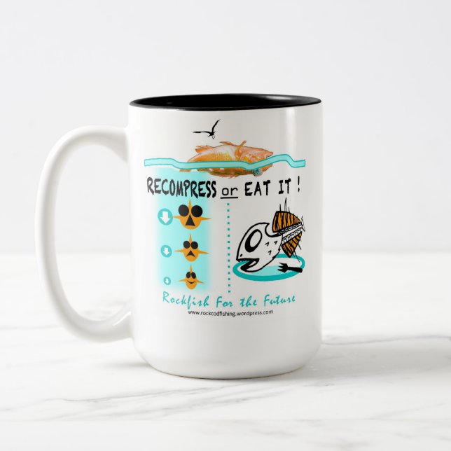 Taza de la taza del pescador de la pesca de la (Izquierda)