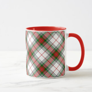 Taza ~ de la tela escocesa del navidad personalizado