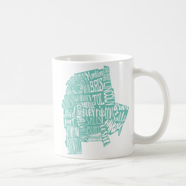 Taza de la tipografía del condado de Addison de la (Derecha)
