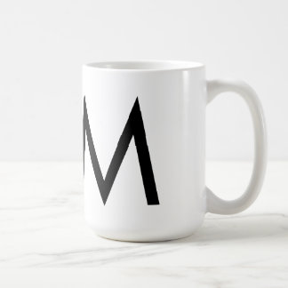 Taza de la tipografía "M" de Futura