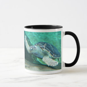 Taza de la tortuga de mar verde
