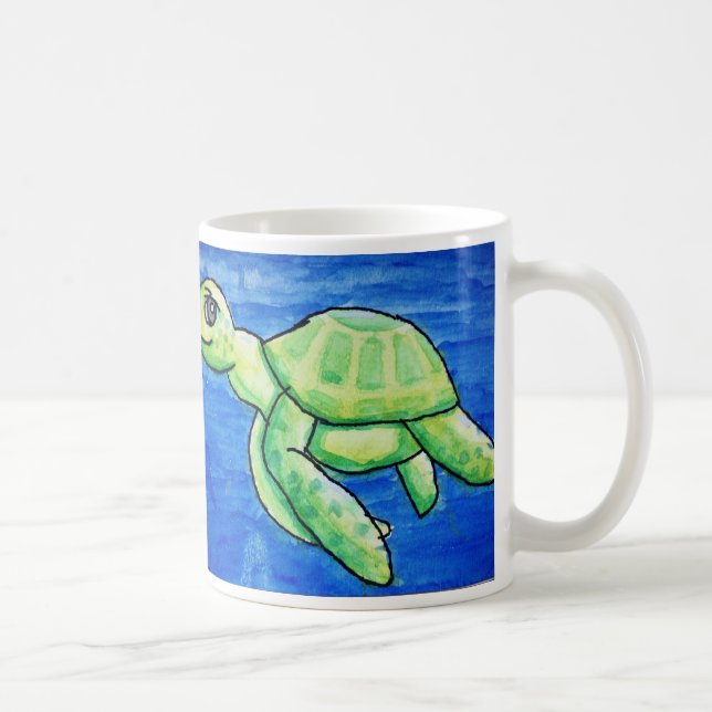Taza de la tortuga del mar de Dina, imagen doble, (Derecha)