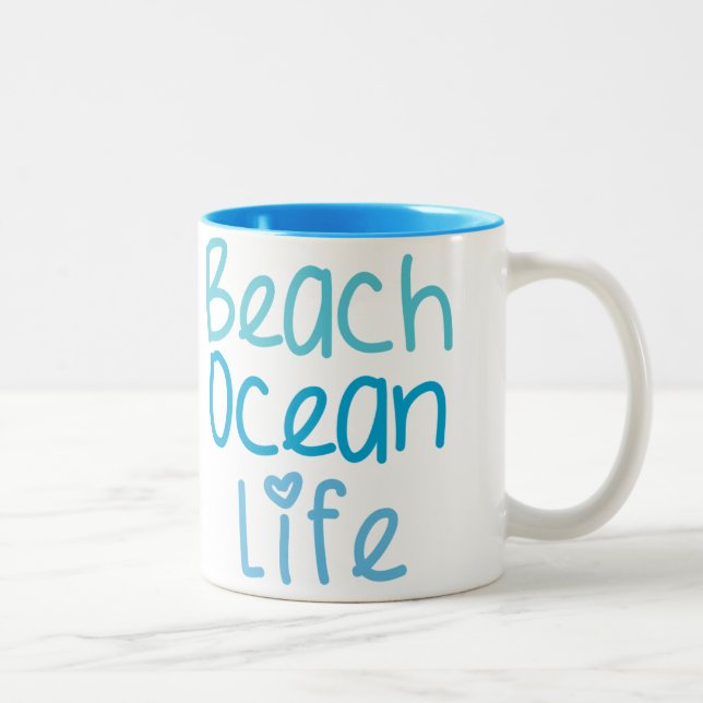 Taza de la vida del océano de la playa (Derecha)