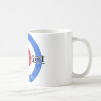 Taza de Lambretta del chica de la vespa