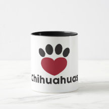 Taza de las chihuahuas del amor