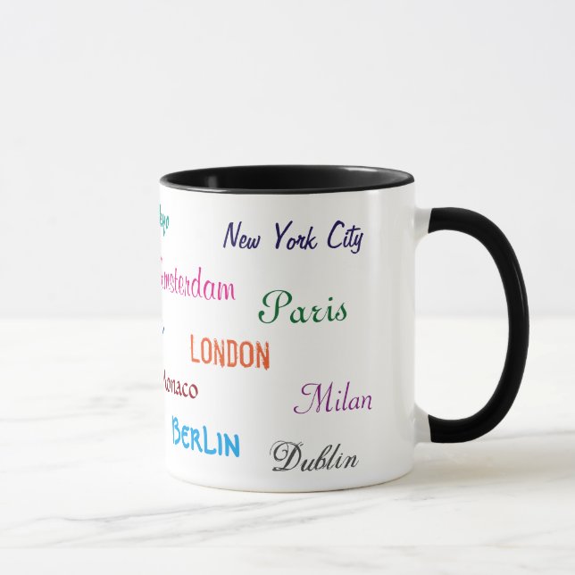 Taza de las ciudades del mundo (Derecha)