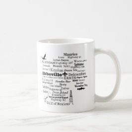Taza de las ciudades y de las calles de Luisiana