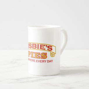 Taza de las empanadas de Frisbie de la porcelana