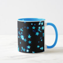 Taza de las estrellas azules - personalizado su