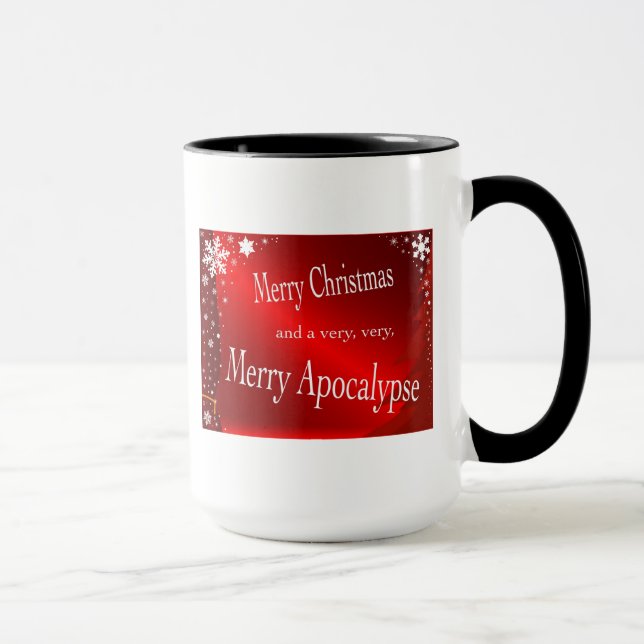 Taza "de las Felices Navidad y de la apocalipsis" (Derecha)