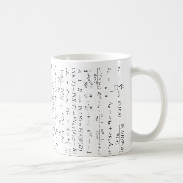 Taza de las fórmulas de la matemáticas (Derecha)