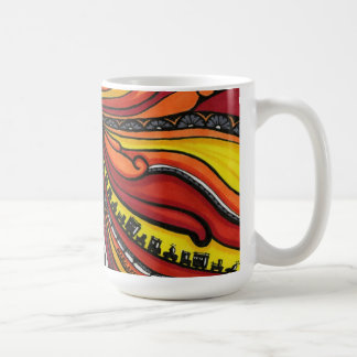 Taza de las ilustraciones "del vestido" de Maggie