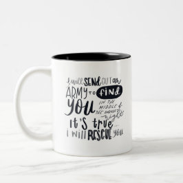 Taza de las letras del rescate