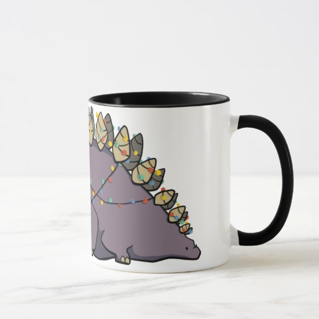Taza de las luces de navidad del Stegosaurus (Derecha)