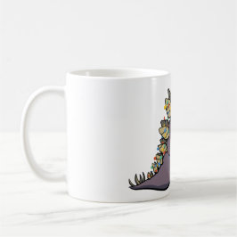 Taza de las luces de navidad del Stegosaurus
