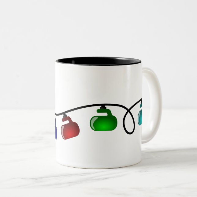Taza de las luces de navidad que se encrespa (Anverso derecho)