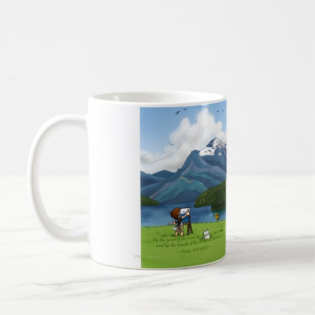 Taza de las montañas de la pintura (Izquierda)