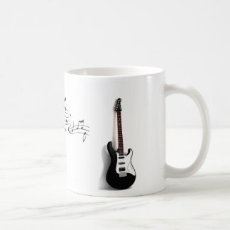Taza de las notas de la guitarra y de la música